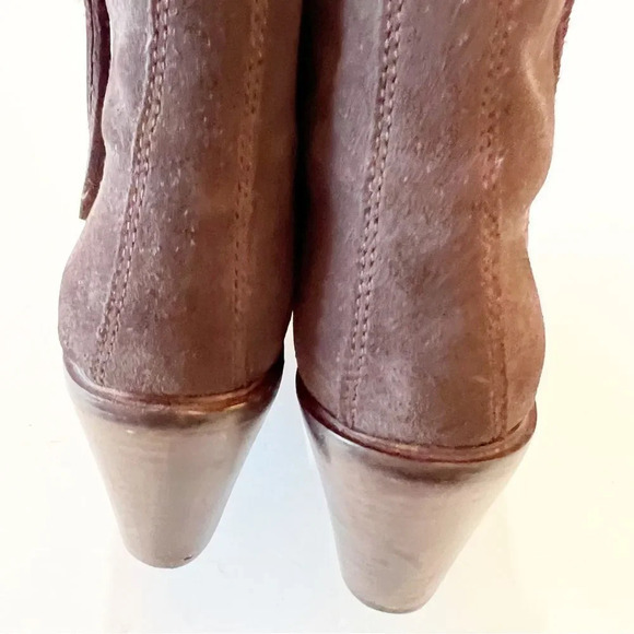 Clarks Clarkdale Brown Suede Wedge Boots Women’s Size 7.5 Fall Vibes Autumn Boot - Picture 7 of 12